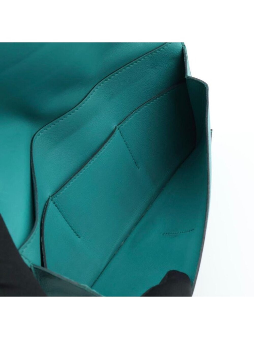 ★SOLD★ Hermes Dogon GM Wallet Swift Blue Paon - Picture 5 of 10